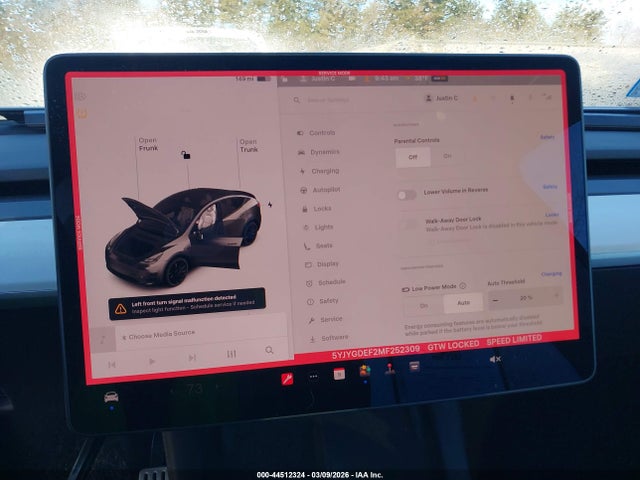 5YJYGDEF2MF252309 Tesla Model Y Performance Dual Motor All-wheel Drive