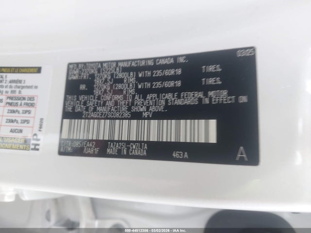 2025 Lexus Nx 350 მანქანა იყიდება აუქციონზე, vin: 2T2AGCEZ7SC082385, აუქციონის ნომერი: 44512386