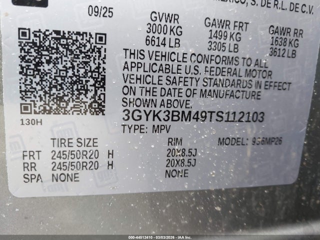44512410 :رقم المزاد ، 3GYK3BM49TS112103 vin ، 2026 Cadillac Optiq Luxury مزاد بيع