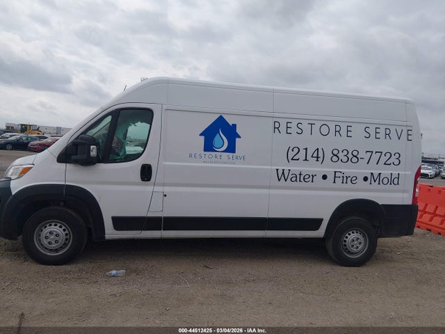 2025 Ram Promaster 2500 Tradesman High Roof 159 Wb W/pass Seat მანქანა იყიდება აუქციონზე, vin: 3C6LRVDG8SE521282, აუქციონის ნომერი: 44512425