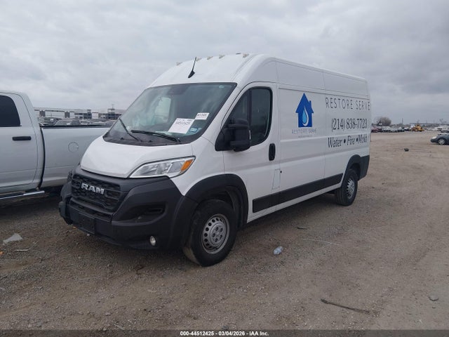 2025 Ram Promaster 2500 Tradesman High Roof 159 Wb W/pass Seat მანქანა იყიდება აუქციონზე, vin: 3C6LRVDG8SE521282, აუქციონის ნომერი: 44512425