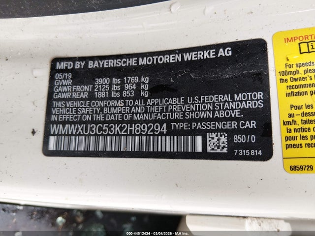 2019 MINI HARDTOP WMWXU3C53K2H89294 Photo 8