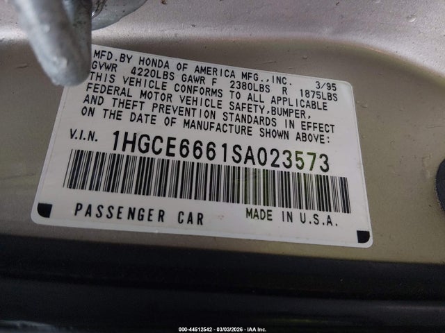1995 HONDA ACCORD 1HGCE6661SA023573 Photo 8