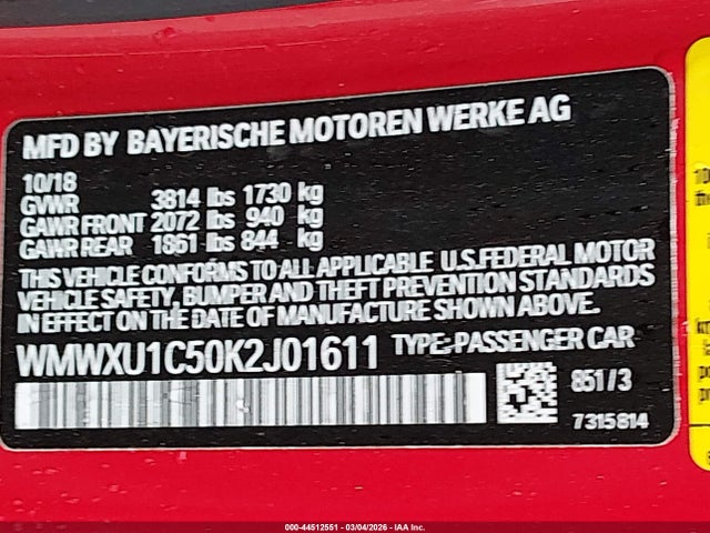 2019 MINI HARDTOP WMWXU1C50K2J01611 Photo 8