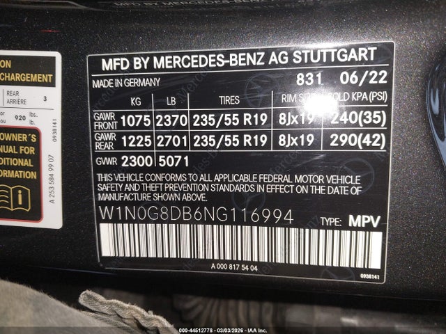 2022 MERCEDES-BENZ GLC 300 W1N0G8DB6NG116994 Photo 8