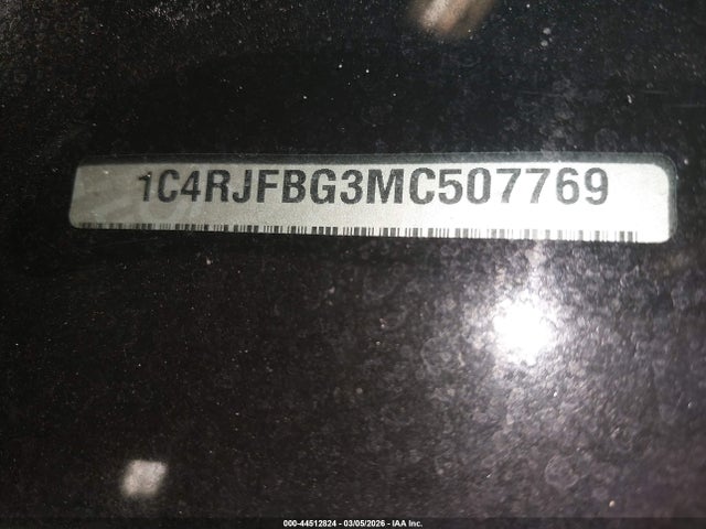 Продаж на аукціоні авто 2021 Jeep Grand Cherokee Limited 4x4, vin: 1C4RJFBG3MC507769, номер лоту: 44512824