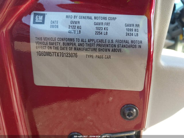 2007 CADILLAC CTS 1G6DM57TX70123076 Photo 8