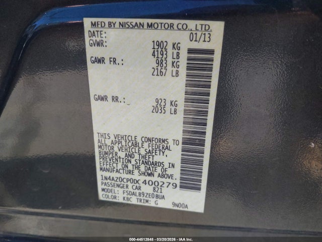2013 NISSAN LEAF 1N4AZ0CP0DC400279 Photo 8
