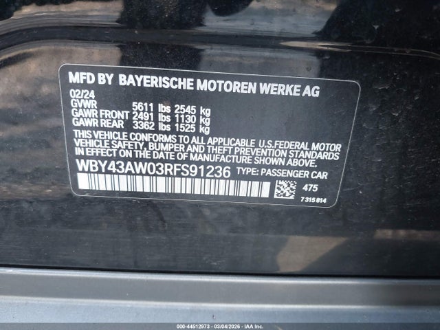 WBY43AW03RFS91236 BMW I4 Gran Coupe Edrive35