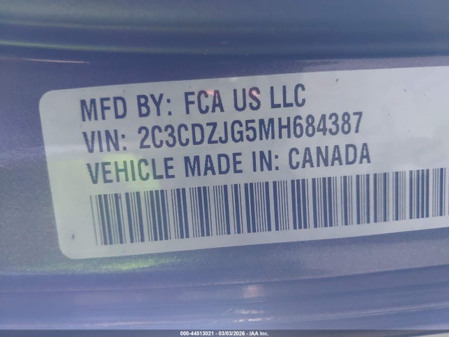 Dodge Challenger Gt 2021 2C3CDZJG5MH684387 Image 9