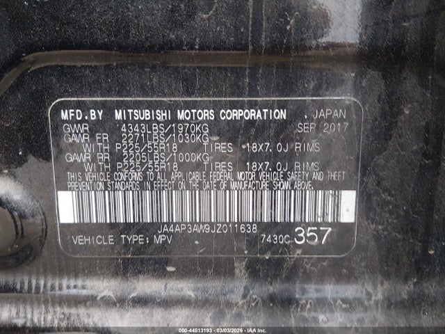 2018 MITSUBISHI OUTLANDER SPORT JA4AP3AW9JZ011638 Photo 8