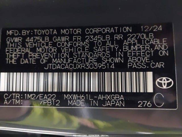 2024 TOYOTA PRIUS PRIME JTDACACUXR3039514 Photo 8