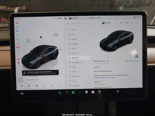 Aukcja sprzedaży 2025 Tesla Model Y Long Range Single Motor Rear-wheel Drive, vin: 7SAYGDED5SF271211, numer aukcji: 44513272