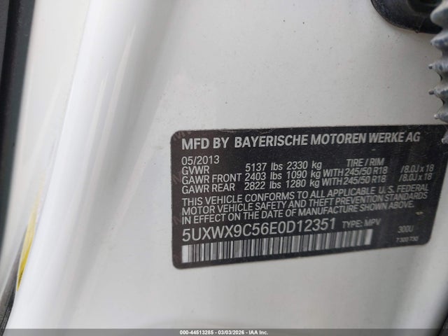 Продаж на аукціоні авто 2014 Bmw X3 Xdrive28i, vin: 5UXWX9C56E0D12351, номер лоту: 44513285