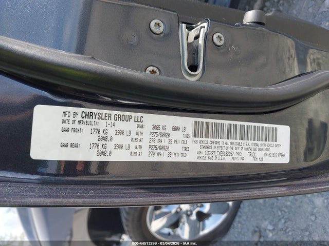 2014 Ram 1500 Big Horn მანქანა იყიდება აუქციონზე, vin: 1C6RR7LTXES182157, აუქციონის ნომერი: 44513299