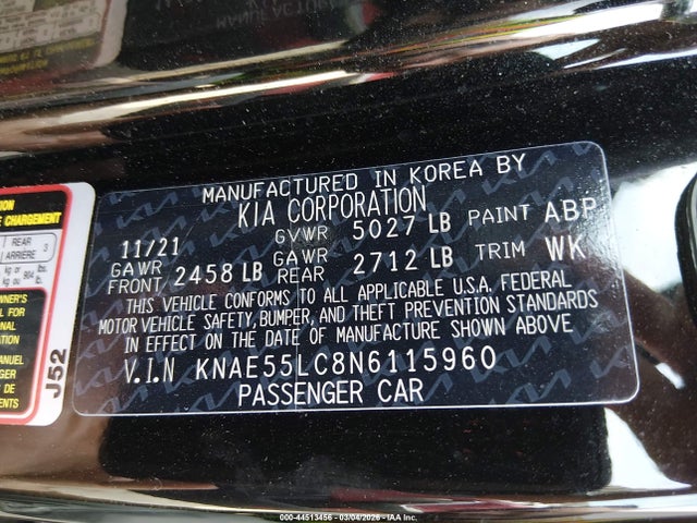 2022 KIA STINGER KNAE55LC8N6115960 Photo 8