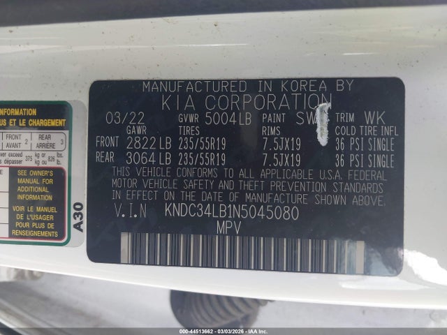 2022 KIA EV6 KNDC34LB1N5045080 Photo 8