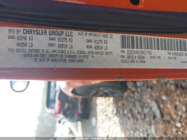 2013 DODGE CHALLENGER 2C3CDYAG1DH517793 Photo 8