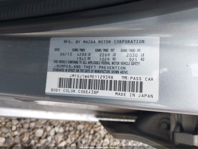 Aukcja sprzedaży 2014 Mazda Mazda6 I Grand Touring, vin: JM1GJ1W69E1129398, numer aukcji: 44513954