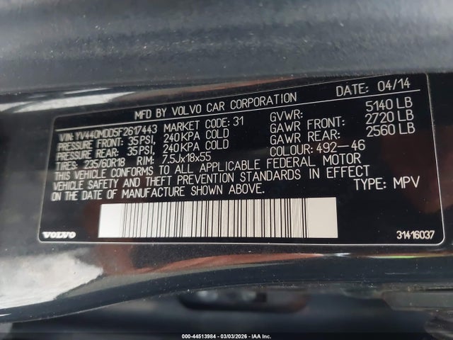 2015 VOLVO XC60 YV440MDD5F2617443 Photo 8