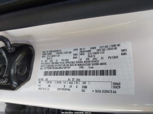 Ford F-150 Lariat 2018 1FTEW1EG6JKC19731 Image 9