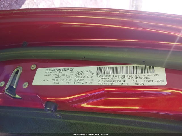 44514042 :رقم المزاد ، 3C6JR6AG4EG331294 vin ، 2014 Ram 1500 Express مزاد بيع