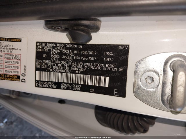 2017 TOYOTA 4RUNNER JTEBU5JR6H5480823 Photo 8