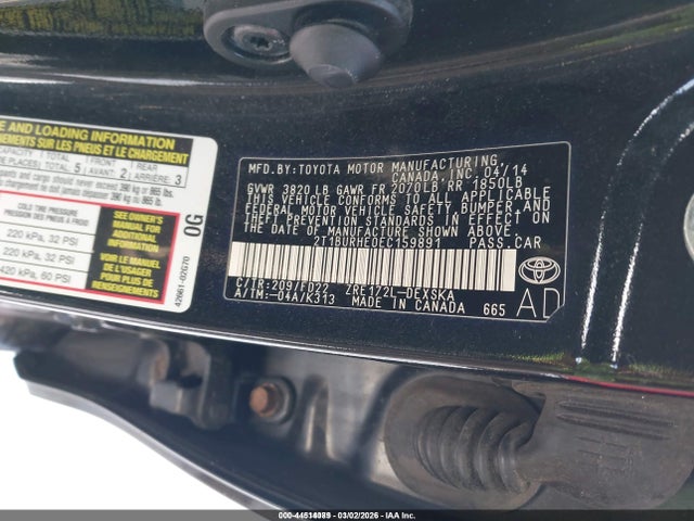 Toyota Corolla S 2014 2T1BURHE0EC159891 Image 9