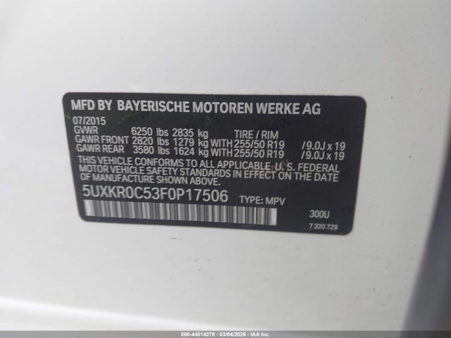2015 BMW X5 5UXKR0C53F0P17506 Photo 8
