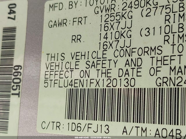 Toyota Tacoma Double Cab/trd Pro 2015 5TFLU4EN1FX120130 Image 9