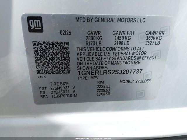 1GNERLRS2SJ207737 Chevrolet Traverse Fwd Rs