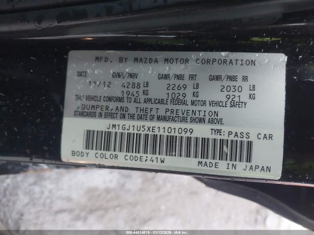 JM1GJ1U5XE1101099 Mazda Mazda6 I Sport