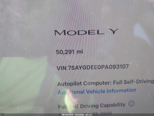 2023 TESLA MODEL Y 7SAYGDEE0PA093107 Photo 6