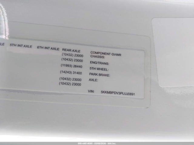 Продажа на аукционе авто 2023 Western Star 4800 Set Back Axle, vin: 5KKMBPDV3PLUJ0891, номер лота: 44514560