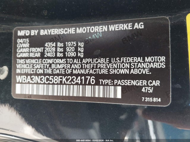 WBA3N3C58FK234176 BMW 428i