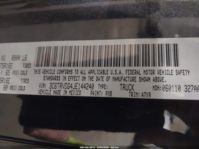 2018 RAM PROMASTER 2500 3C6TRVDG4JE144240 Photo 8