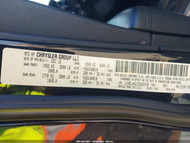 2013 DODGE DURANGO 1C4RDJAG1DC629378 Photo 8