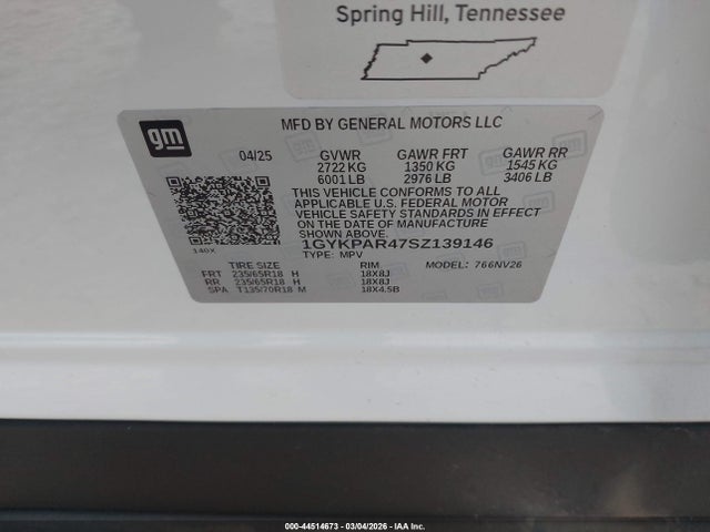 2025 CADILLAC XT6 1GYKPAR47SZ139146 Photo 8