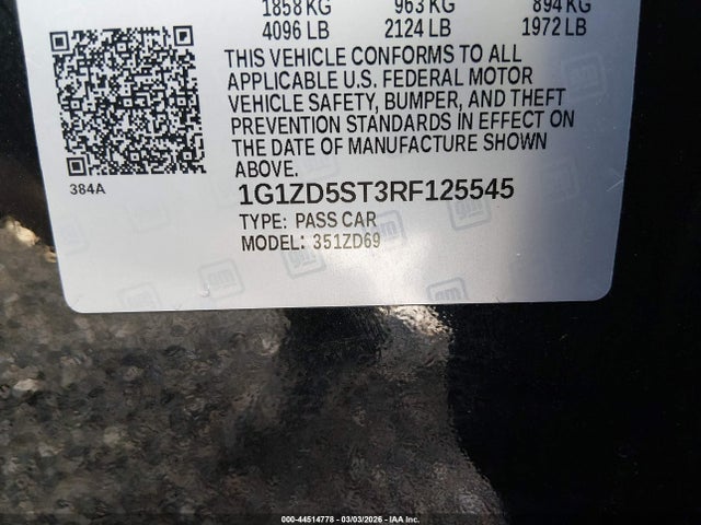 2024 CHEVROLET MALIBU 1G1ZD5ST3RF125545 Photo 8