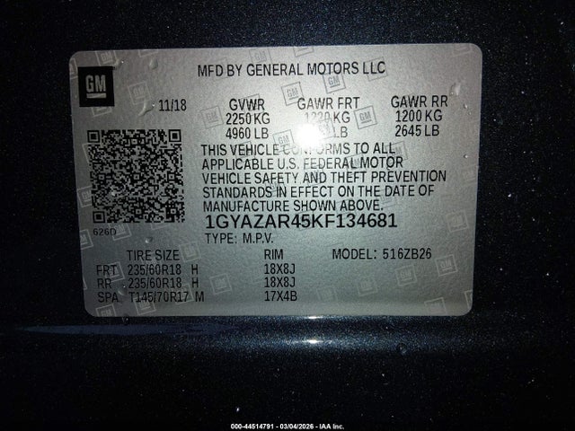 2019 CADILLAC XT4 1GYAZAR45KF134681 Photo 8