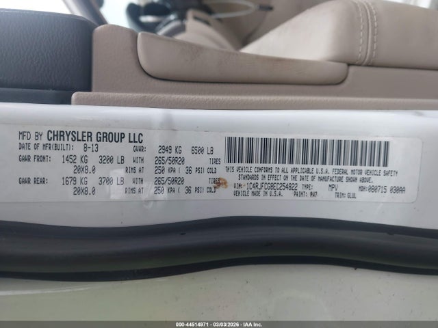 2014 JEEP GRAND CHEROKEE 1C4RJFCG8EC254822 Photo 8