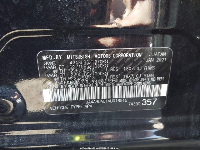 2021 MITSUBISHI OUTLANDER SPORT JA4ARUAU1MU016915 Photo 8