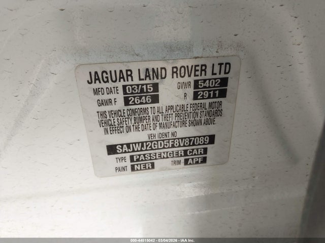 2015 JAGUAR XJ SAJWJ2GD5F8V87089 Photo 8
