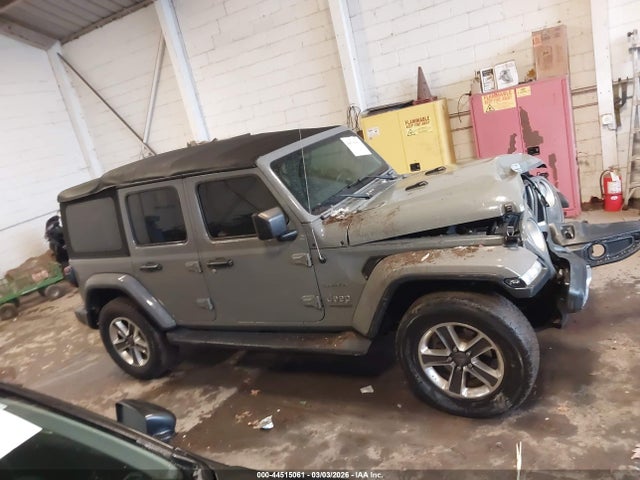 2018 Jeep Wrangler Unlimited Sahara 4x4 მანქანა იყიდება აუქციონზე, vin: 1C4HJXEG7JW229627, აუქციონის ნომერი: 44515061