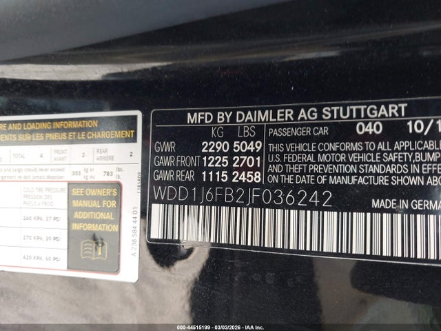 2018 MERCEDES-BENZ E 400 WDD1J6FB2JF036242 Photo 8