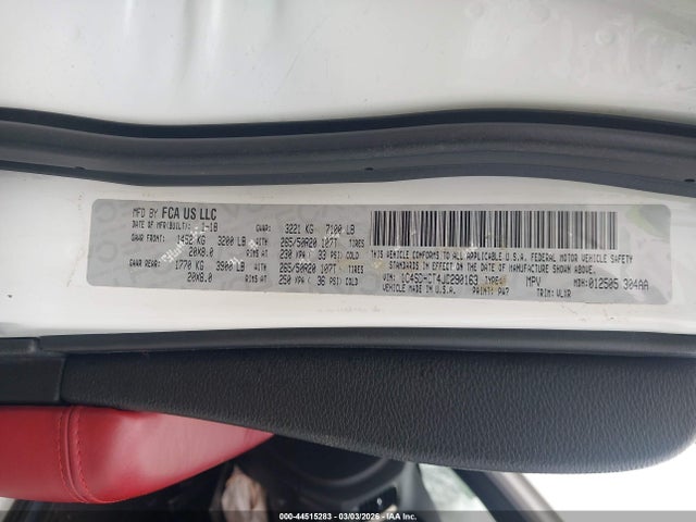 2018 DODGE DURANGO 1C4SDHCT4JC290163 Photo 8