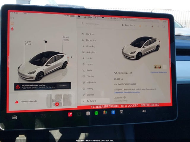 Aukcja sprzedaży 2022 Tesla Model 3 Rear-wheel Drive, vin: 5YJ3E1EA2NF359283, numer aukcji: 44515428