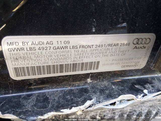 2010 AUDI A4 WAUBFAFL7AN037448 Photo 8