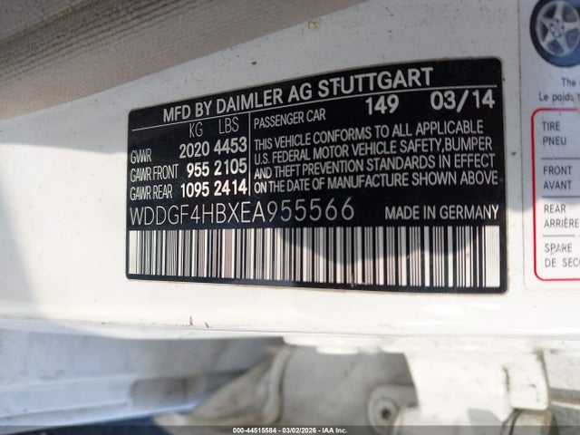 2014 Mercedes-benz C-class C 250 Sport მანქანა იყიდება აუქციონზე, vin: WDDGF4HBXEA955566, აუქციონის ნომერი: 44515584