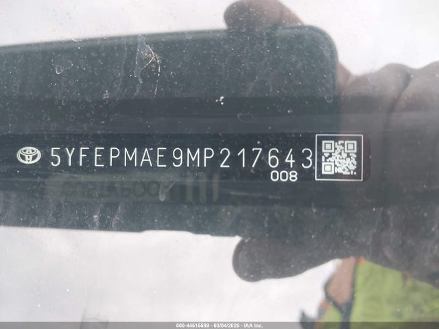Продаж на аукціоні авто 2021 Toyota Corolla Le, vin: 5YFEPMAE9MP217643, номер лоту: 44515589